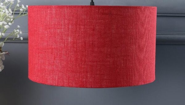 16 Inches Drum Lamp Shade, Suitable For Table and Floor Lamp(Red Jute) - Image 2