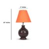 spotted Wood Matki Table Lamp Suitable For Bedroom Office And Living Room, Pack Of 1(Complete Set) - Image 3