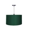 10 Inches Pendant/Hanging Ceiling Light Fixture, Dark Green Drum Shade, for Bedroom, Kitchen, Living Room, Dining Table, Lobby, Kitchen, Silver/Black Canopy - Image 6