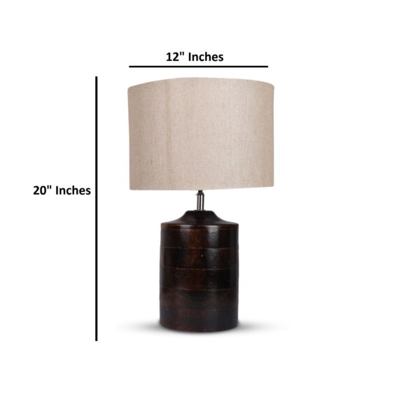 Dark Heavy Matki Ribbed Circle Table Lamp, Side lamp for Bedroom, Dinning, Balcony, Office, Hotels & Home Decoration(PREMIUM JUTE) - Image 5