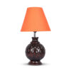 spotted Wood Matki Table Lamp Suitable For Bedroom Office And Living Room, Pack Of 1(Complete Set) - Image 5