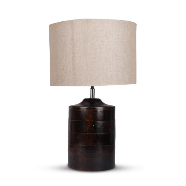 Dark Heavy Matki Ribbed Circle Table Lamp, Side lamp for Bedroom, Dinning, Balcony, Office, Hotels & Home Decoration(PREMIUM JUTE) - Image 4