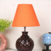 spotted Wood Matki Table Lamp Suitable For Bedroom Office And Living Room, Pack Of 1(Complete Set) - Image 2
