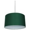 10 Inches Pendant/Hanging Ceiling Light Fixture, Dark Green Drum Shade, for Bedroom, Kitchen, Living Room, Dining Table, Lobby, Kitchen, Silver/Black Canopy - Image 3