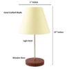 Light Gold Brown Base Conical Lamp Shade Suitable for Table Home Decoration Living, Dining Room Bedside Table Lamp Gift Item(PALE YELLOW) - Image 4