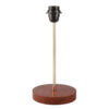 BTR CRAFTS Light Gold Rod & Brown Wooden Base Table Lamp (Mustered Junoon Shade) - Image 3
