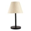 Black Base Black Rod Conical Table Lamp for Night Light, Bedroom, Decorative Living Room, Hall Lighting and Home Decor (Cream Texture) - Image 4