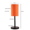 Black Base Black Rod Cylinder Lamp Suitable for Table Home Decoration Living, Dining Room Bedside Table Lamp Gift Item (ORANGE) - Image 4