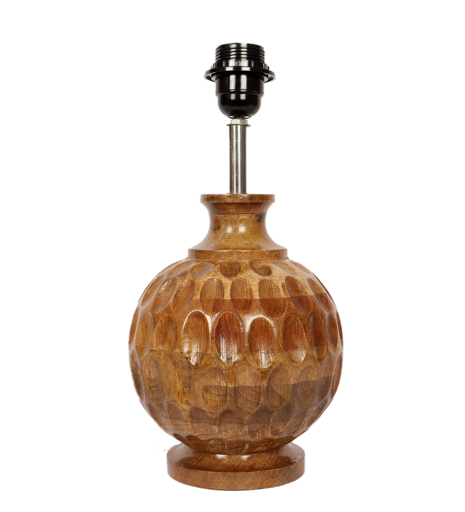 Artisan Carved Wood Table Lamp – Elegant Bedroom & Living Room Accent Light, Pack Of 1(Dark Green) - Image 10