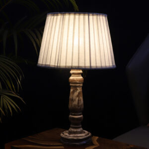 Retro Wooden Table Lamp Suitable For Bedroom Office And Living Room, Pack Of 1(Complete Set)