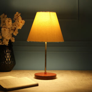 Light Gold Brown Base Conical Lamp Shade Suitable for Table Home Decoration Living, Dining Room Bedside Table Lamp Gift Item(PALE YELLOW)