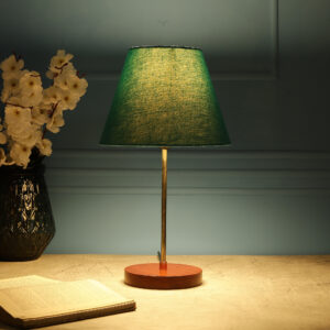 Light Gold Brown Base Conical Lamp Shade Suitable for Table Home Decoration Living, Dining Room Bedside Table Lamp Gift Item(TEAL)