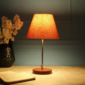 Light Gold Brown Base Conical Lamp Shade Suitable for Table Home Decoration Living, Dining Room Bedside Table Lamp Gift Item(ORANGE TEXTURE)