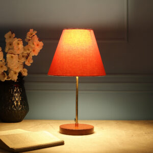 Light Gold Brown Base Conical Lamp Shade Suitable for Table Home Decoration Living, Dining Room Bedside Table Lamp Gift Item(ORANGE)