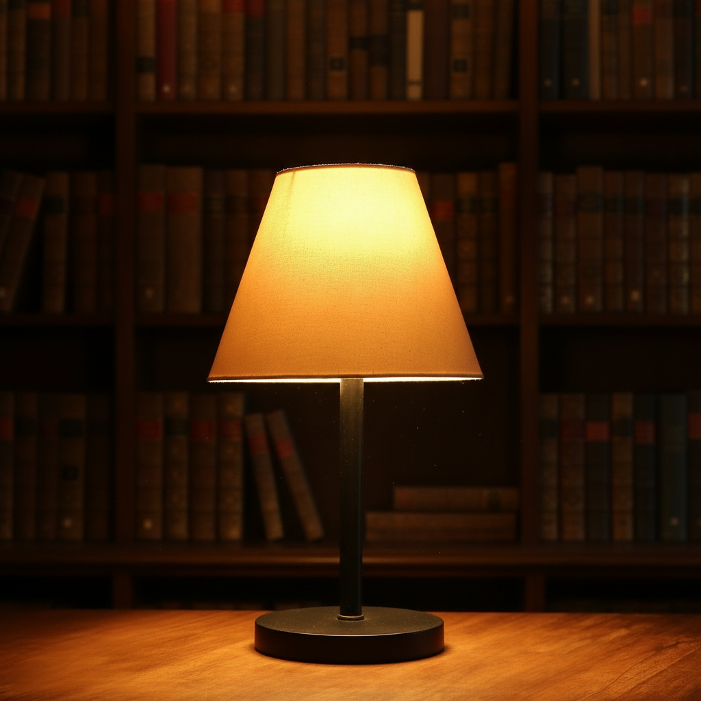 Black Bedside Lamp with Fabric Shade Minimalist Lamp for Bedroom, Living Room & Office – Warm Ambient Nightstand Light(Cream)