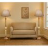 Pack of 2| Rustic Wood Floor Lamp, Standing Light Fixture, Aura Glow Reading Lamp for Home Decor Office,Hotel, Restaurant and Cafes Complete Set - (Premium Jute)