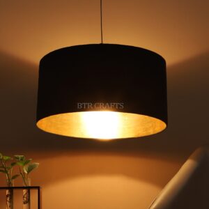 18 Inches Drum Lamp Shade, Suitable For Table and Floor Lamp(INNER GOLD)
