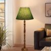 Pack of 2 Rustic Wood Conical Floor Lamp, Standing Light for Home Decor Living Room Bedroom & Dining Room Hotels Restaurant & Cafe and Gifting Items Complete Set- (Green Texture) - Image 3
