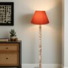 Pack of 2| Rustic Wood Floor Lamp, Standing Light for Home Decor Living Room Bedroom & Dining Room Hotels Restaurant & Cafe and Gifting Items Complete Set- (orange) - Image 2
