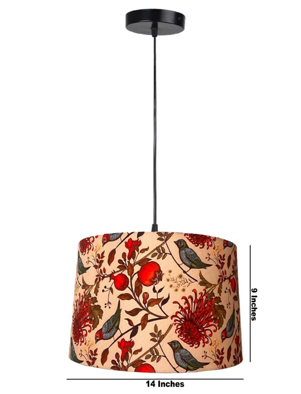 BTR Crafts Pack of 2 |14'' Printed Bird Hanging Shade, Decorative Light Lamp for Living Room, Home, Bedroom, Home Décor Lightning, Black/Silver Canopy - Image 6