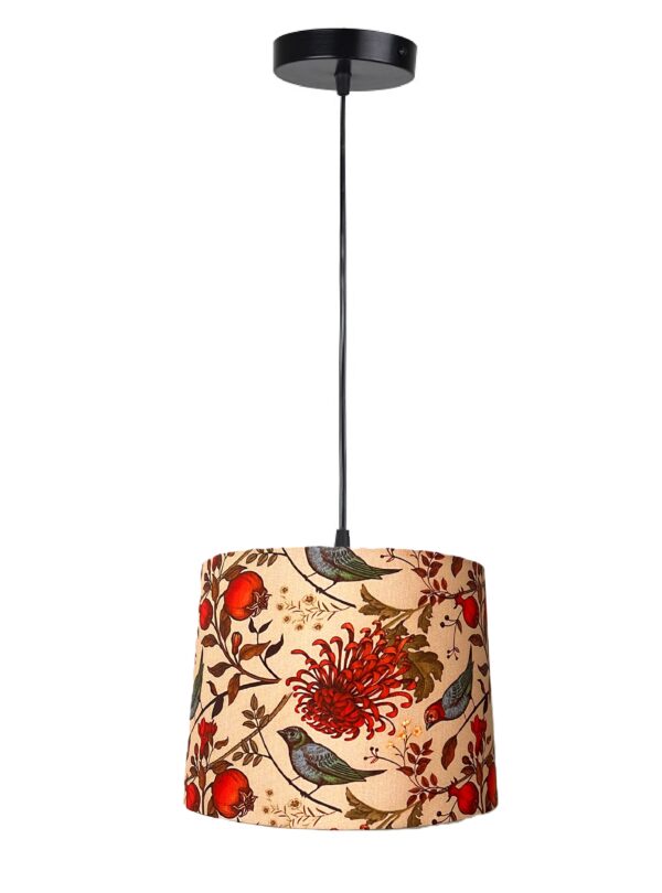 BTR Crafts Pack of 2 |10'' Printed Bird Hanging Shade, Decorative Light Lamp for Living Room, Home, Bedroom, Home Décor Lightning, Black/Silver Canopy - Image 3