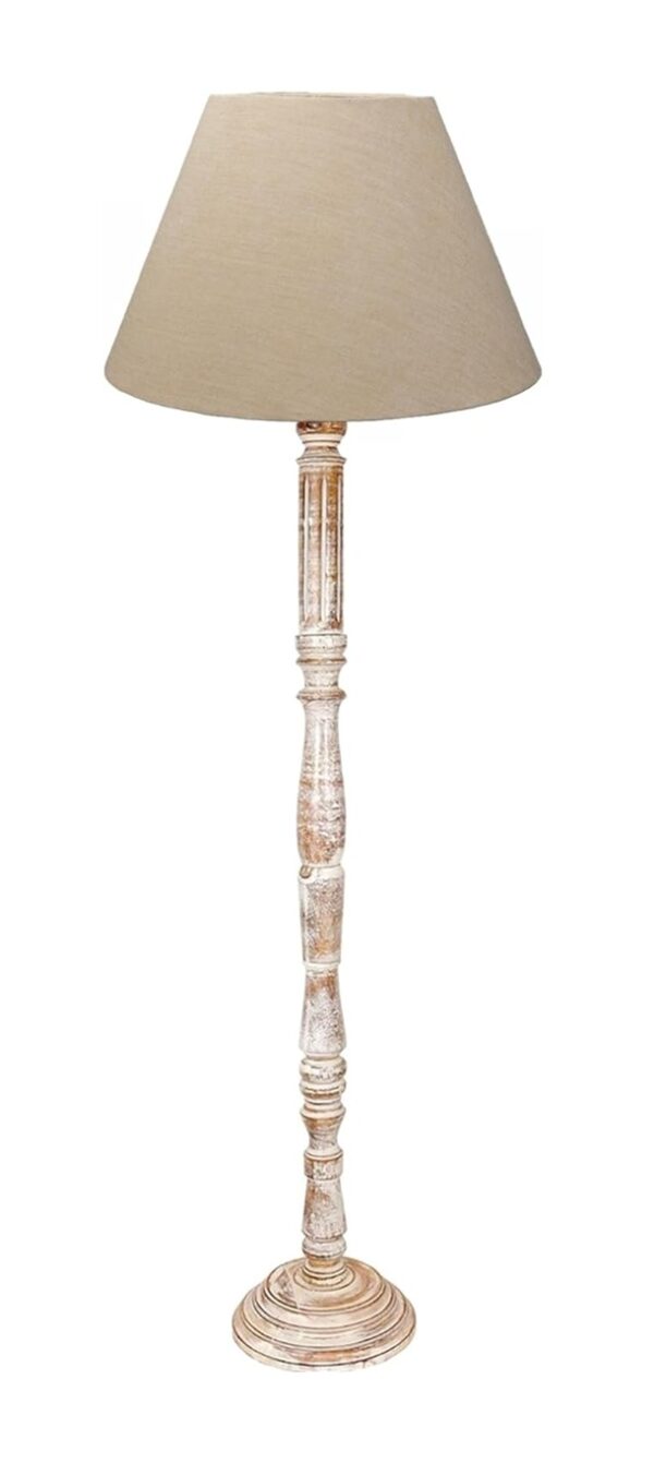 Pack of 2| Rustic Wood Floor Lamp, Standing Light for Home Decor Living Room Bedroom & Dining Room Hotels Restaurant & Cafe and Gifting Items Complete Set- (Natural Jute) - Image 3