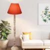 Pack of 2| Rustic Wood Floor Lamp, Standing Light for Home Decor Living Room Bedroom & Dining Room Hotels Restaurant & Cafe and Gifting Items Complete Set- (orange) - Image 3