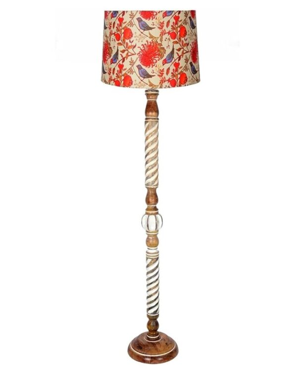 Pack of 2| Rustic Wood Floor Lamp, Standing Light Fixture, Aura Glow Reading Lamp for Home Decor Office,Hotel, Restaurant and Cafes Complete Set - (Bird Tapper) - Image 3