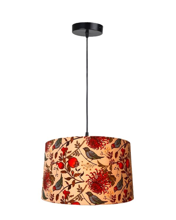 BTR Crafts Pack of 2 |16'' Printed Bird Hanging Shade, Decorative Light Lamp for Living Room, Home, Bedroom, Home Décor Lightning, Black/Silver Canopy - Image 4