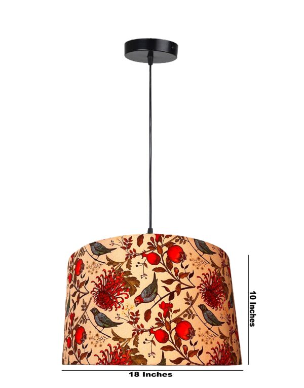 BTR Crafts Pack of 2 |18'' Printed Bird Hanging Shade, Decorative Light Lamp for Living Room, Home, Bedroom, Home Décor Lightning, Black/Silver Canopy - Image 5