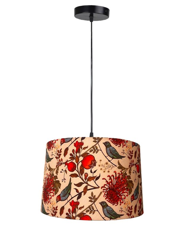 BTR Crafts Pack of 2 |14'' Printed Bird Hanging Shade, Decorative Light Lamp for Living Room, Home, Bedroom, Home Décor Lightning, Black/Silver Canopy - Image 4