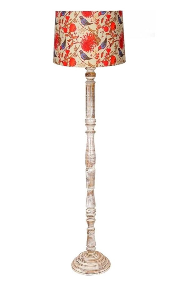 Pack of 2| Rustic Wood Floor Lamp, Standing Light for Home Decor Living Room Bedroom & Dining Room Hotels Restaurant & Cafe and Gifting Items Complete Set- (Bird Tapper) - Image 4