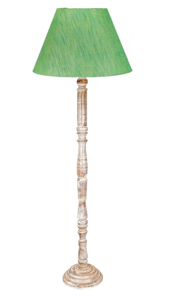 Pack of 2| Rustic Wood Floor Lamp, Standing Light for Home Decor Living Room Bedroom & Dining Room Hotels Restaurant & Cafe and Gifting Items Complete Set- (Green texture) - Image 4