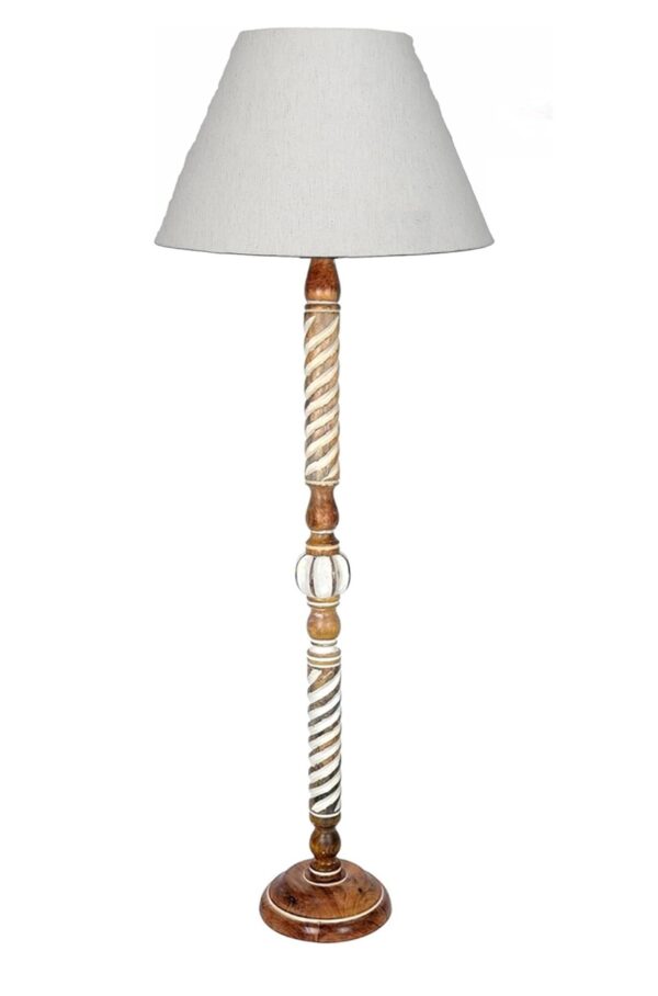Pack of 2| Rustic Wood Floor Lamp, Standing Light Fixture, Aura Glow Reading Lamp for Home Decor Office,Hotel, Restaurant and Cafes Complete Set - (Flex) - Image 4