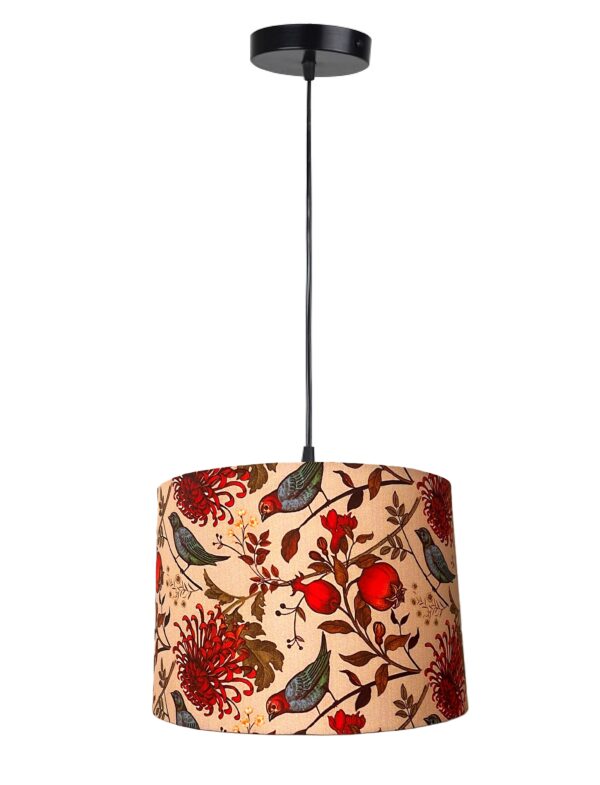 BTR Crafts Pack of 2 |12'' Printed Bird Hanging Shade, Decorative Light Lamp for Living Room, Home, Bedroom, Home Décor Lightning, Black/Silver Canopy - Image 3