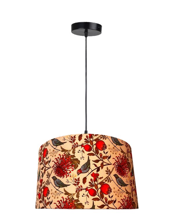 BTR Crafts Pack of 2 |18'' Printed Bird Hanging Shade, Decorative Light Lamp for Living Room, Home, Bedroom, Home Décor Lightning, Black/Silver Canopy - Image 4