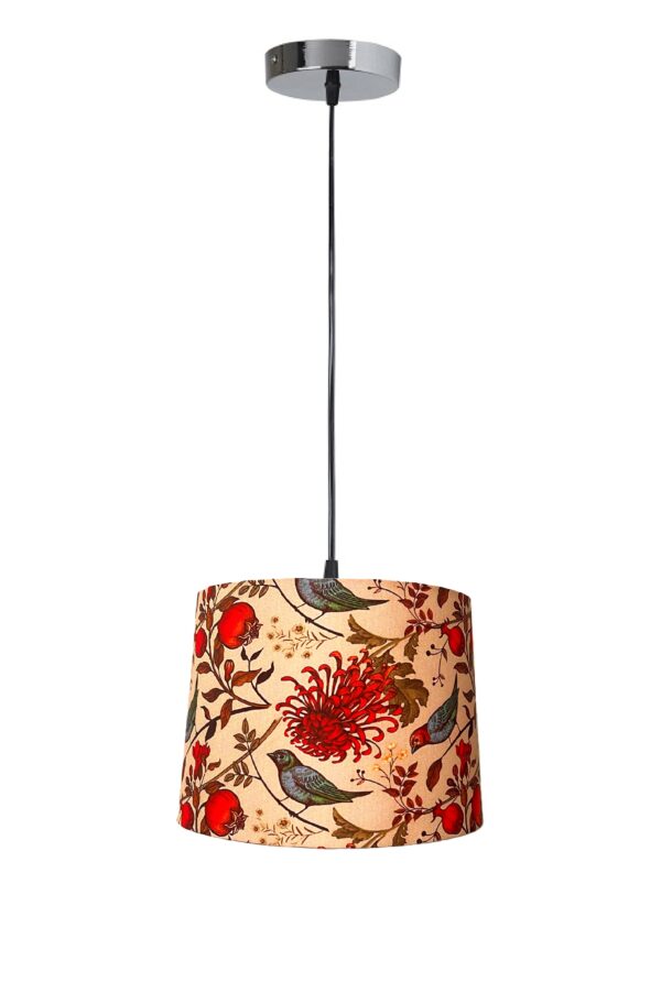 BTR Crafts Pack of 2 |10'' Printed Bird Hanging Shade, Decorative Light Lamp for Living Room, Home, Bedroom, Home Décor Lightning, Black/Silver Canopy - Image 4