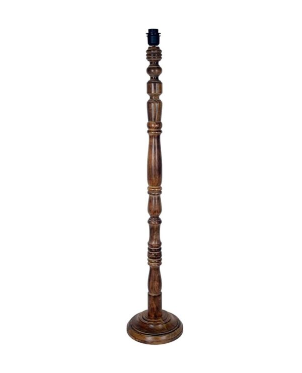 Pack of 2 Rustic Wood Conical Floor Lamp, Standing Light for Home Decor Living Room Bedroom & Dining Room Hotels Restaurant & Cafe and Gifting Items Complete Set- (Teal) - Image 5