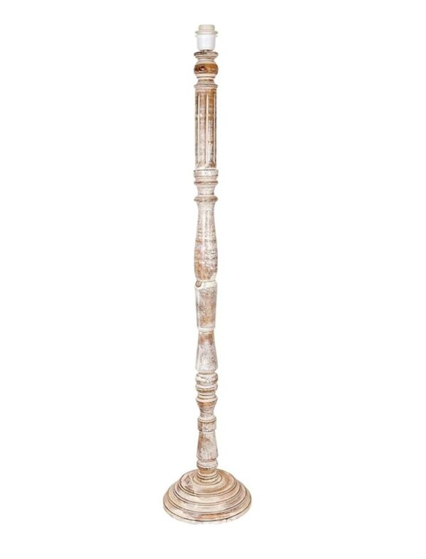 Pack of 2| Rustic Wood Floor Lamp, Standing Light for Home Decor Living Room Bedroom & Dining Room Hotels Restaurant & Cafe and Gifting Items Complete Set- (Green texture) - Image 5
