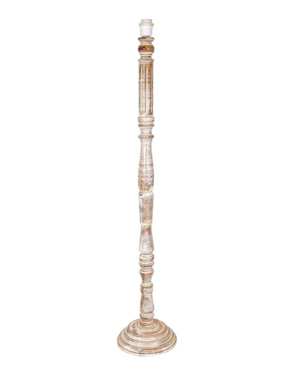 Pack of 2| Rustic Wood Floor Lamp, Standing Light for Home Decor Living Room Bedroom & Dining Room Hotels Restaurant & Cafe and Gifting Items Complete Set- (yellow) - Image 5