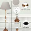 Pack of 2| Rustic Wood Floor Lamp, Standing Light Fixture, Aura Glow Reading Lamp for Home Decor Office,Hotel, Restaurant and Cafes Complete Set - (Premium Jute) - Image 5