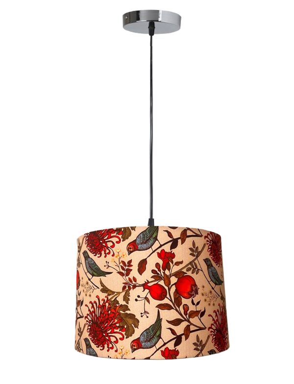 BTR Crafts Pack of 2 |12'' Printed Bird Hanging Shade, Decorative Light Lamp for Living Room, Home, Bedroom, Home Décor Lightning, Black/Silver Canopy - Image 4