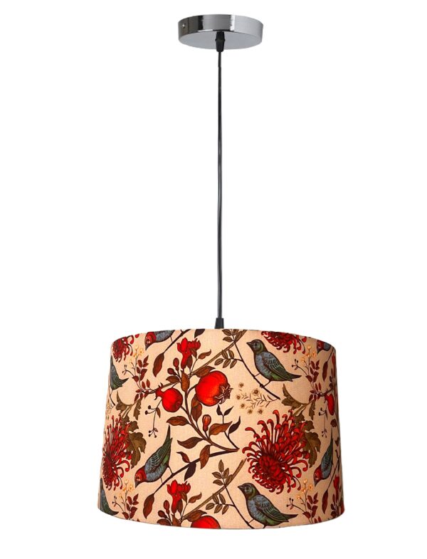BTR Crafts Pack of 2 |14'' Printed Bird Hanging Shade, Decorative Light Lamp for Living Room, Home, Bedroom, Home Décor Lightning, Black/Silver Canopy - Image 5