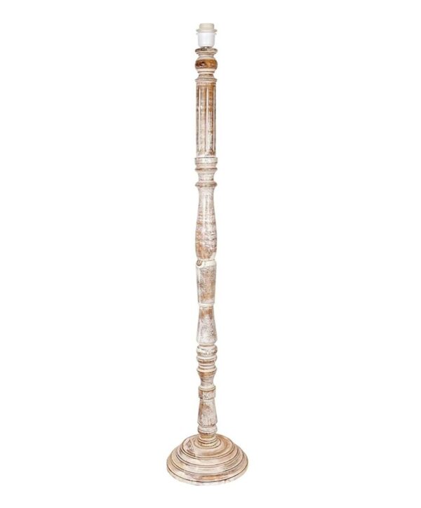 Pack of 2| Rustic Wood Floor Lamp, Standing Light for Home Decor Living Room Bedroom & Dining Room Hotels Restaurant & Cafe and Gifting Items Complete Set- (orange Texture) - Image 6