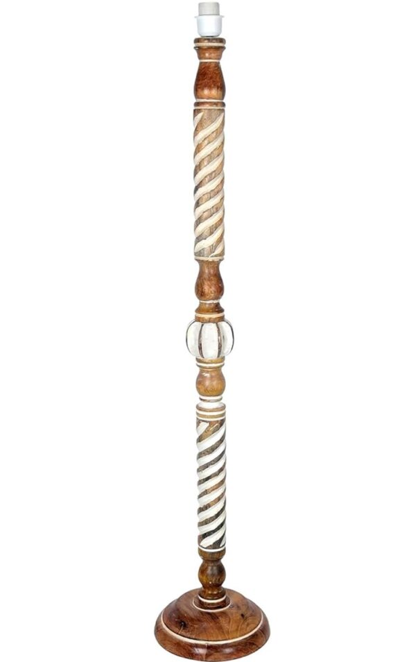 Pack of 2| Rustic Wood Floor Lamp, Standing Light Fixture, Aura Glow Reading Lamp for Home Decor Office,Hotel, Restaurant and Cafes Complete Set - (Orange) - Image 6