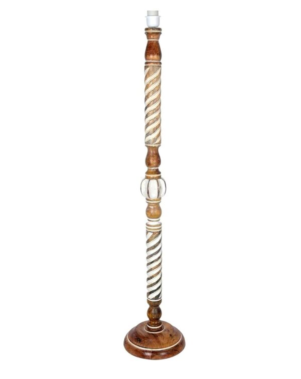 Pack of 2| Rustic Wood Floor Lamp, Standing Light Fixture, Aura Glow Reading Lamp for Home Decor Office,Hotel, Restaurant and Cafes Complete Set - (teal) - Image 6