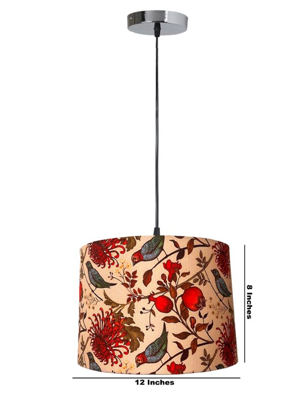 BTR Crafts Pack of 2 |12'' Printed Bird Hanging Shade, Decorative Light Lamp for Living Room, Home, Bedroom, Home Décor Lightning, Black/Silver Canopy - Image 5