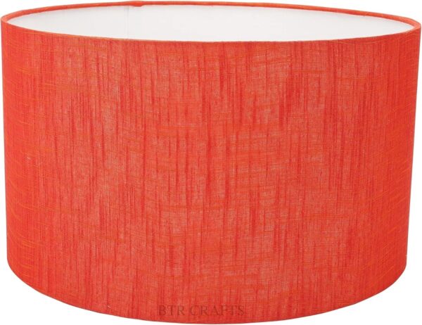 Pack of 2 Rustic Wood Drum Floor Lamp, Light Decoration for Home Corner,Living Room & Bedroom Bedside Floor Lamp, Antique Floor Light for Hotel and Restaurant Complete Set-(Red texture) - Image 8