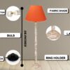 Pack of 2| Rustic Wood Floor Lamp, Standing Light for Home Decor Living Room Bedroom & Dining Room Hotels Restaurant & Cafe and Gifting Items Complete Set- (orange) - Image 8