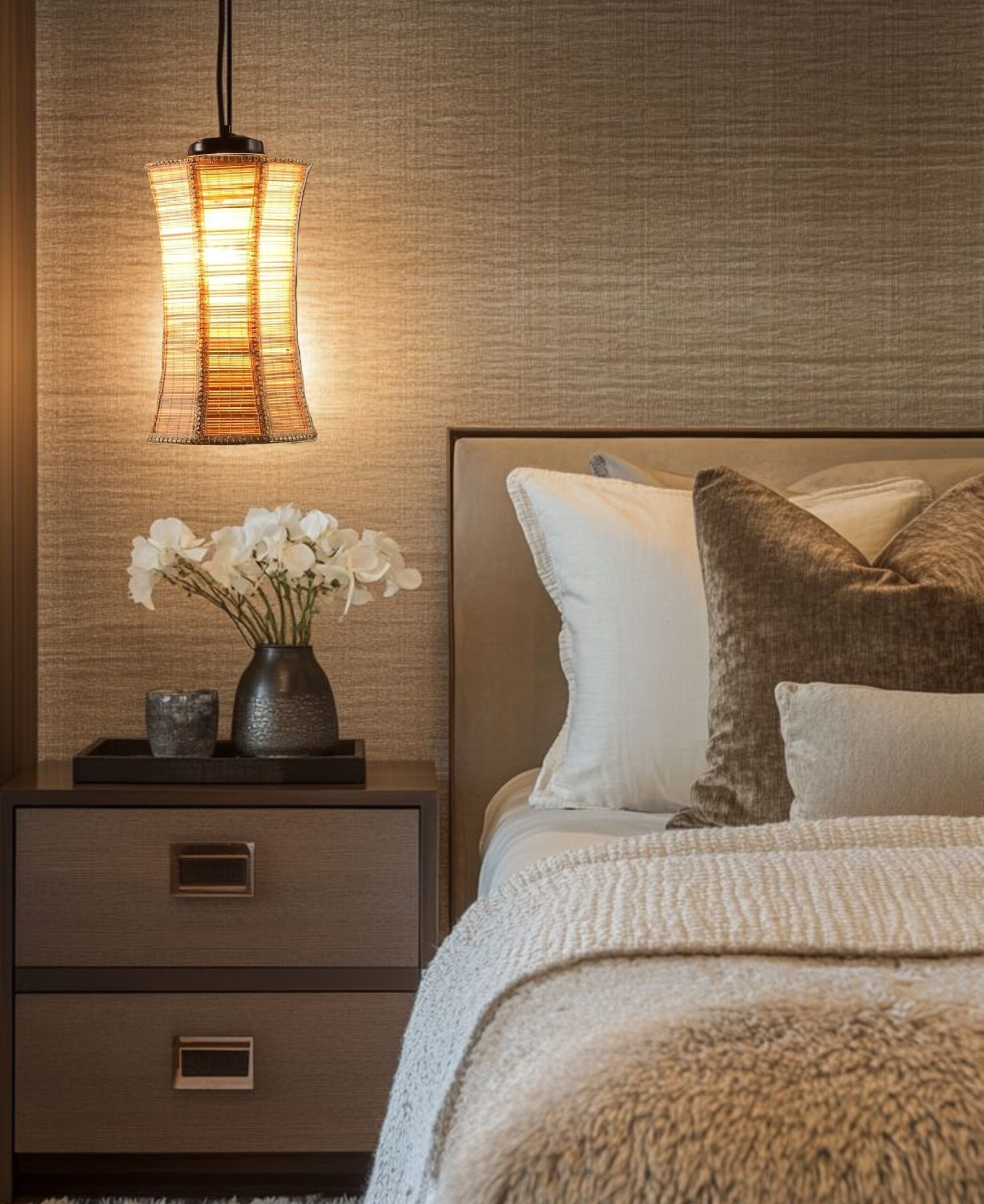 Chalice Shaped Bamboo Pendant/Hanging Light for Home, Hotels, Restaurants & Cafe